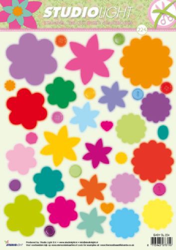 Flowers - 3DA4 Step by Step Die-cut Sheet