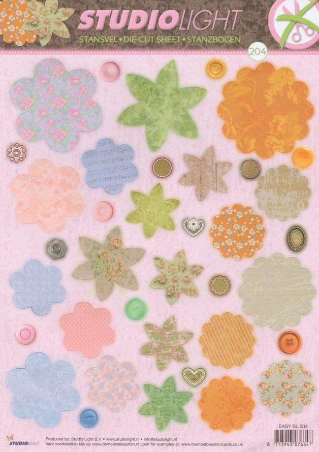 Flowers - 3DA4 Step by Step Die-cut Sheet