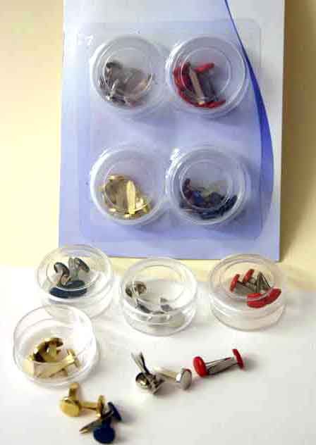 Attaches Parisiennes - Argent, L´or, Rouge et Blue - 24pcs