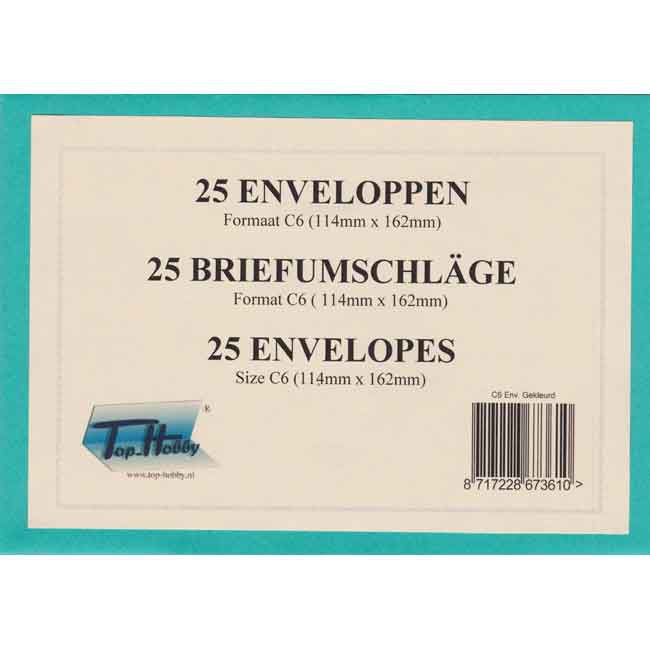 Envelopes Packet C 6- 20 envelopes - Sea Green