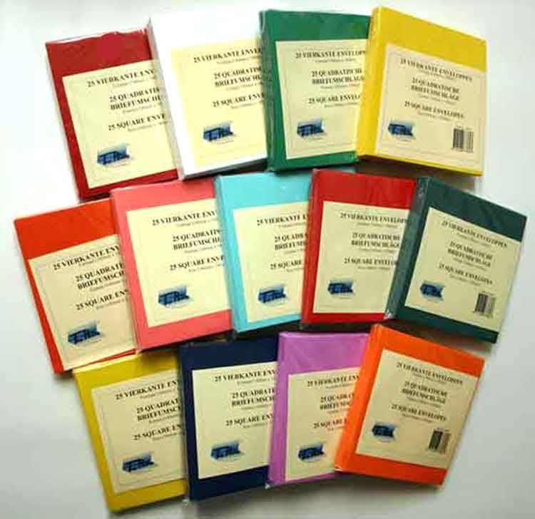 Square Envelopes Packages - Assorted - 24 Packages