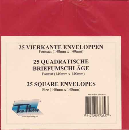 Envelopes Packet Square - 25 envelopes - Bordeaxu with relief