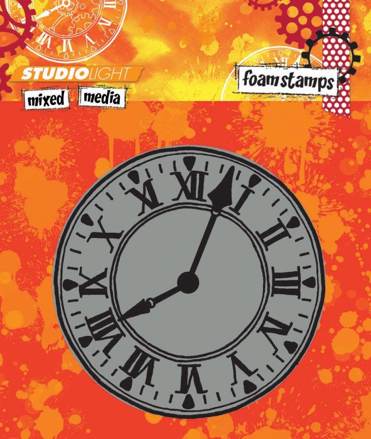 Time - Laser Foam Stempel - 8 x 8cm - 19mm thick