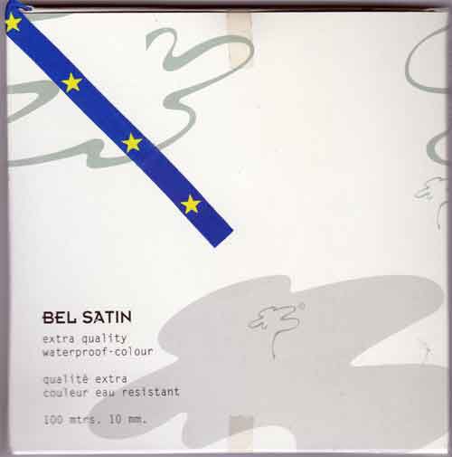 Stars Bel Satin Band - Blau mit Gelbe Stern