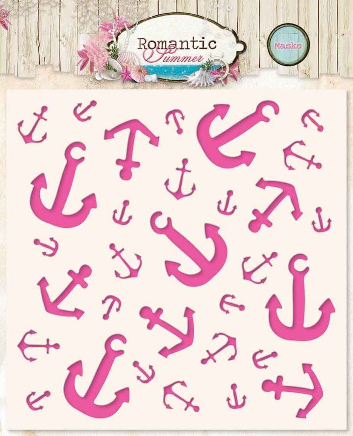 Masking Stencil - Romantic Summer - 15 x 15cm