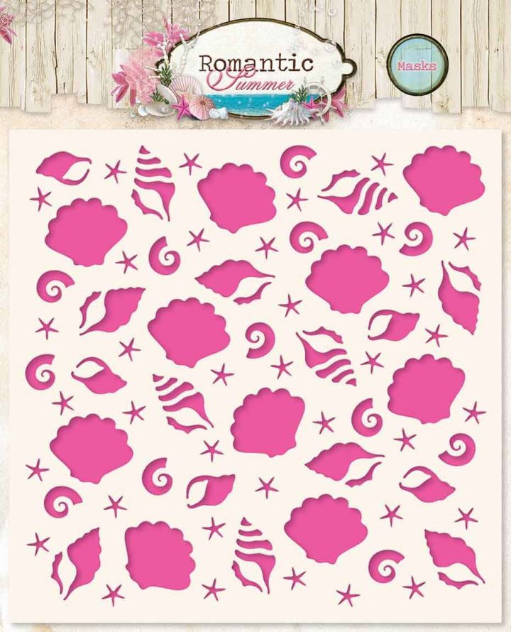 Masking Stencil - Romantic Summer - 15 x 15cm