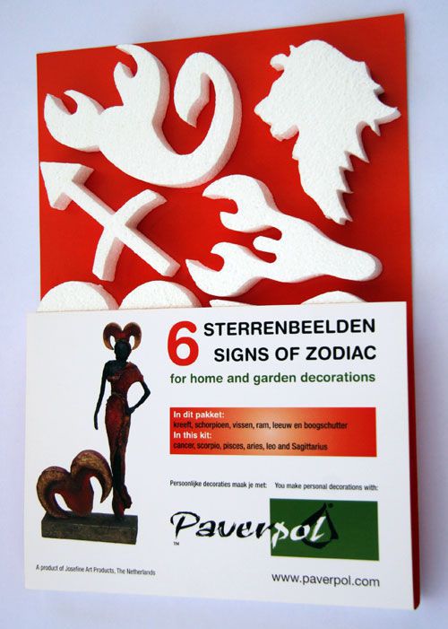 6 Styropor Tierkreiszeichen -10cm