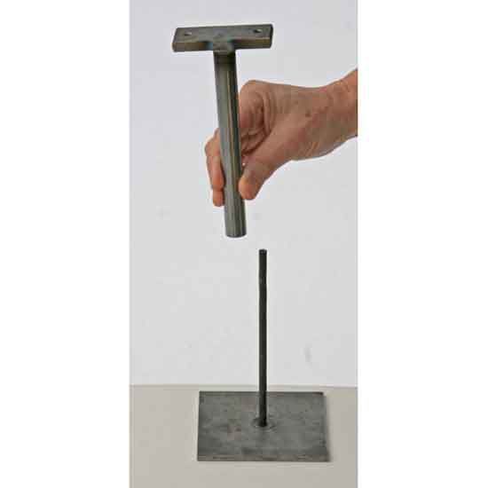 Revolving base for turning over a metal pin