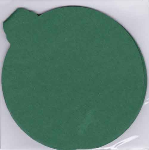 Paquet Boule de Noël Cartes - Vert Foncé - Ø 12cm