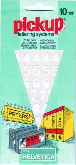 Pickup Figures - 10mm - White - Helvetica