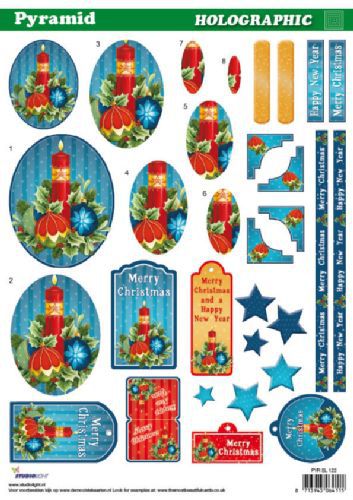 Noël - Holographic Pyramid - 3DA4 Feuilles à Découper - Étape par Étape