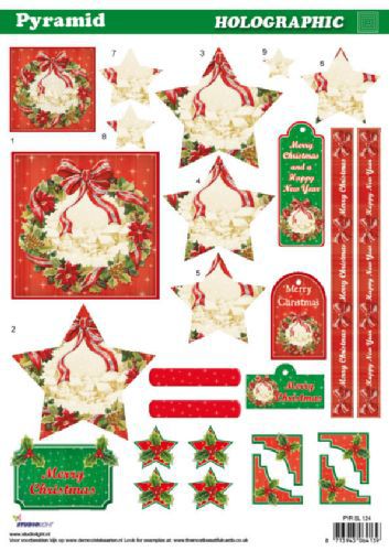 Noël - Holographic Pyramid - 3DA4 Feuilles à Découper - Étape par Étape
