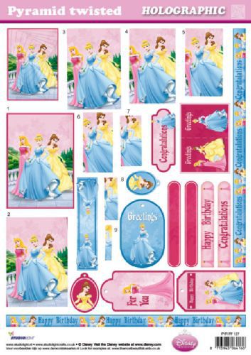 Princess Fantasy - Holographic Pyramid - 3DA4 Feuilles à Découper - Étape par Étape