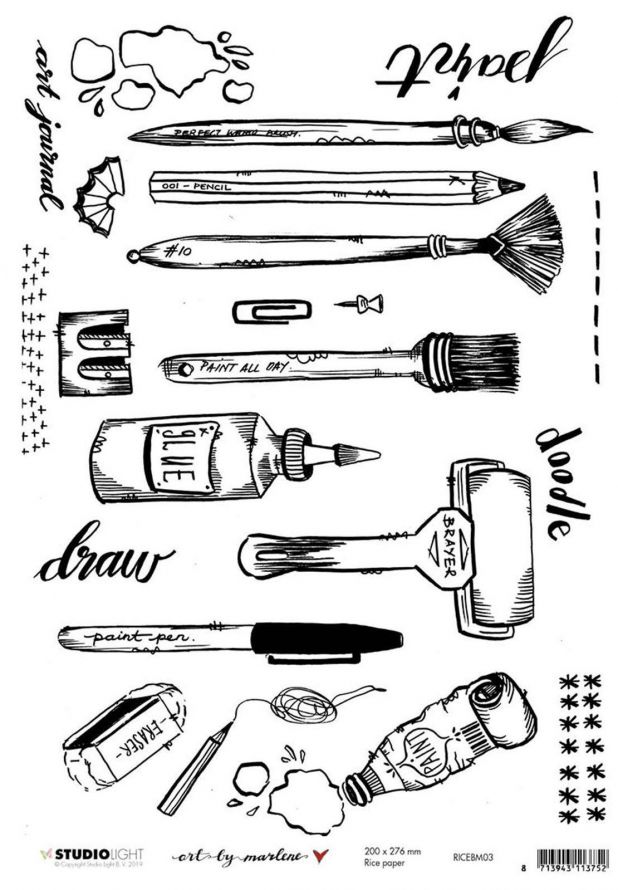 Rice Paper A4 vel Art By Marlene 5.0 nr.03