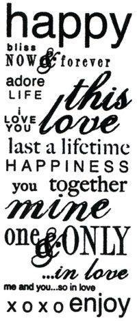 Velvet Rub-on Sticker Sheet - Love - White