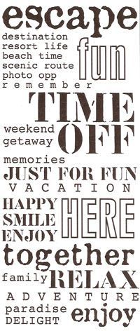 Velvet Rub-on Sticker Sheet - Travel - Black