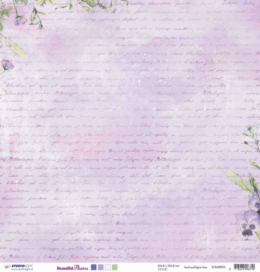 Beautiful Flowers Scrapbook Feuilles