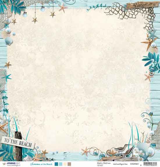 Summer at the Beach Scrapbook Sheets
