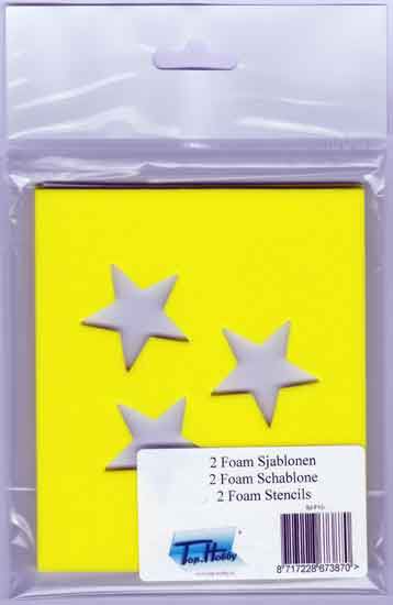 Pochoirs en Mousse -  Étoiles et la Lune