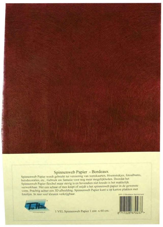 Spinnenweb Papier - Bordeaux - 1meter x 60cm