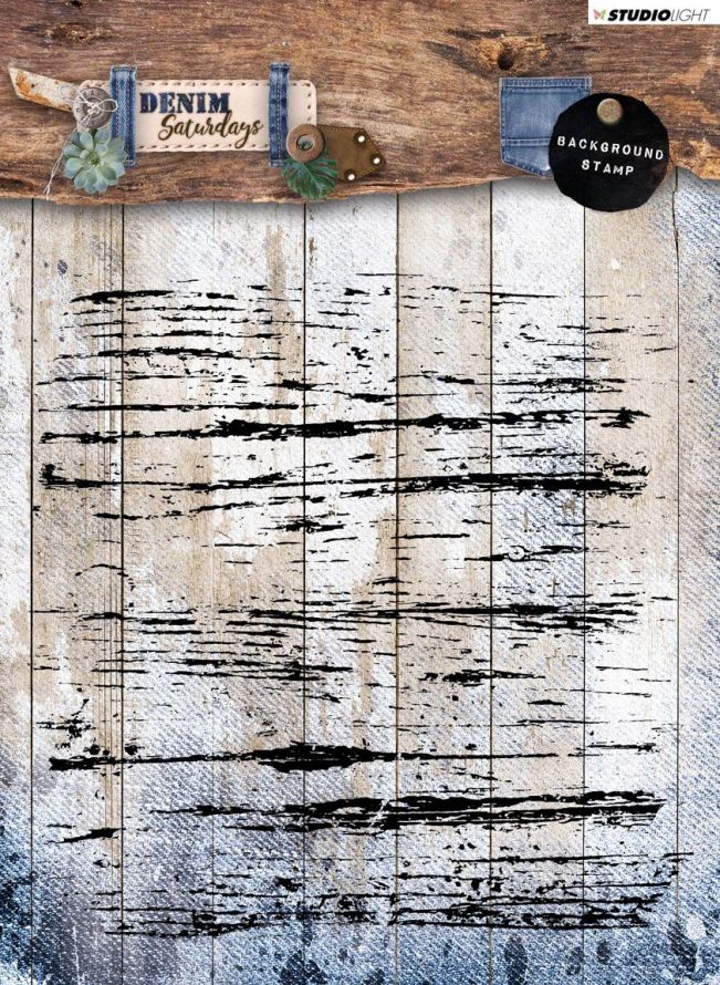 Denim Saturdays Background - Tampon Transparente - 14x14cm