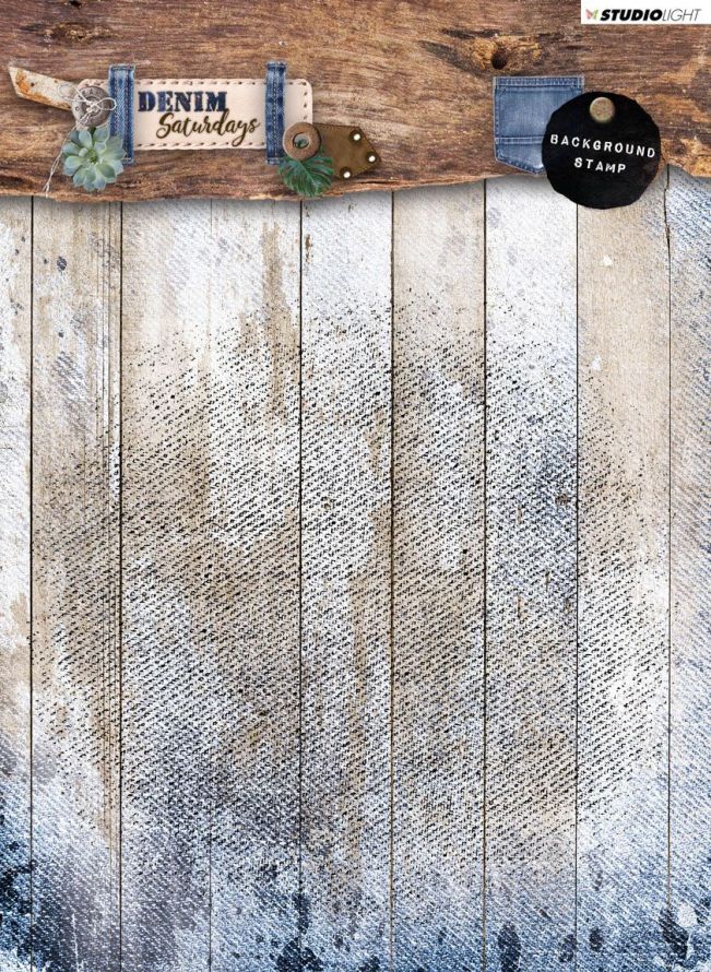 Denim Saturdays Background - Clear Stempel - 14x14cm