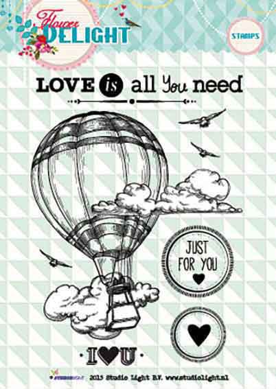 Flower Delight - Love - Transparante Stempel - A6