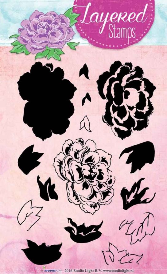 Bloemen - Layered Transparante Stempel - A6 Formaat
