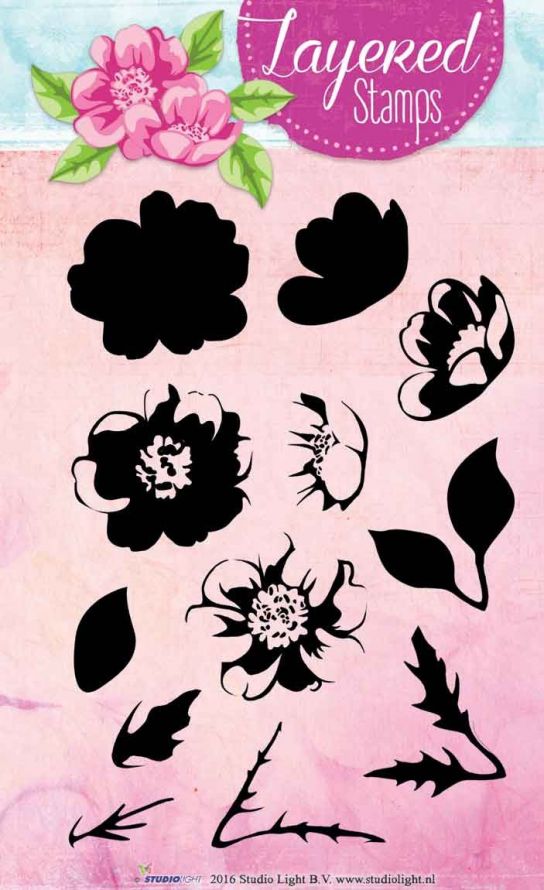 Bloemen - Layered Transparante Stempel - A6 Formaat