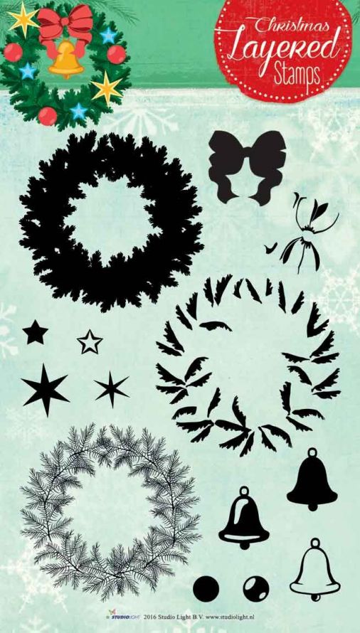 Kerst - Layered Transparante Stempel - A5 Formaat