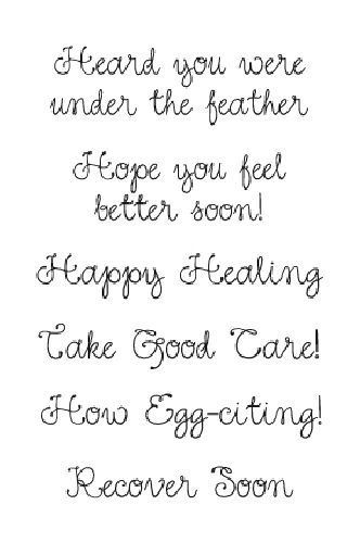 My friend Ronnie - Recover Soon - Clear Stempel - A7