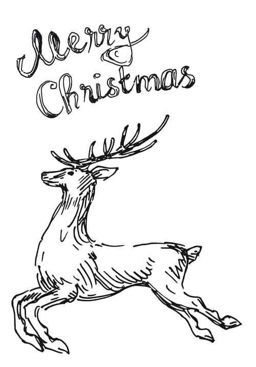 Merry Christmas - Transparante Stempel - A7