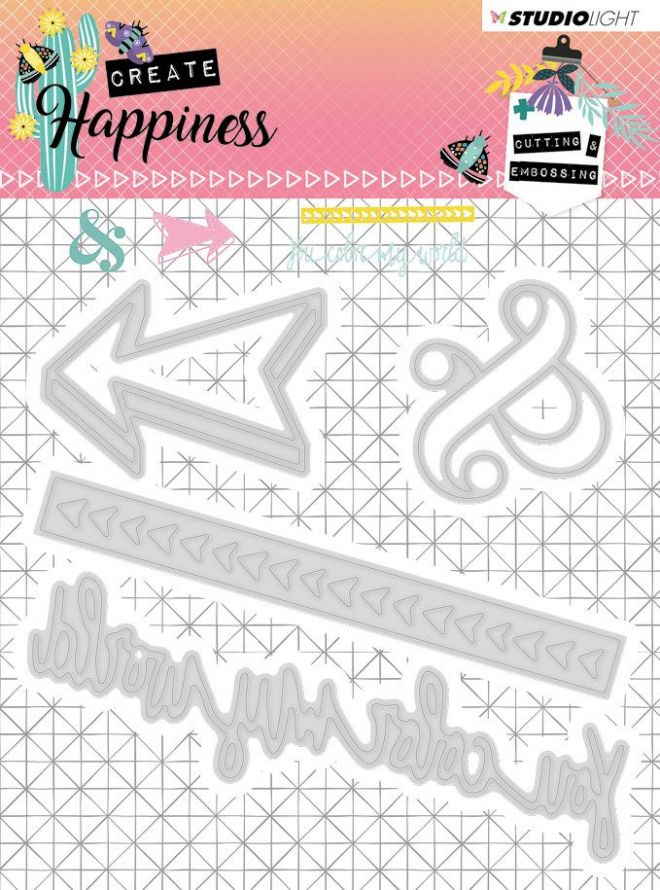 Create Happiness - Embossing Die-cut Stencil