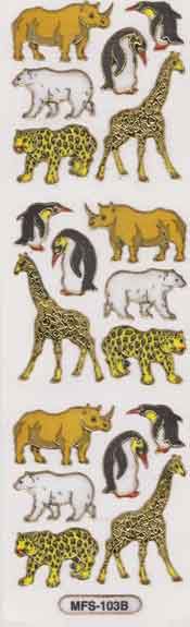 Tierwelt Sticker Bogen