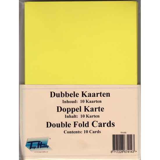 Carte Pliée double - Jaune Soleil