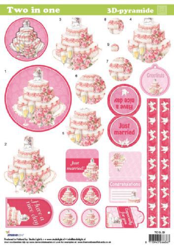 Heirat - Two in One - Pyramid - 3DA4 Stap für Stap Schneidebogen