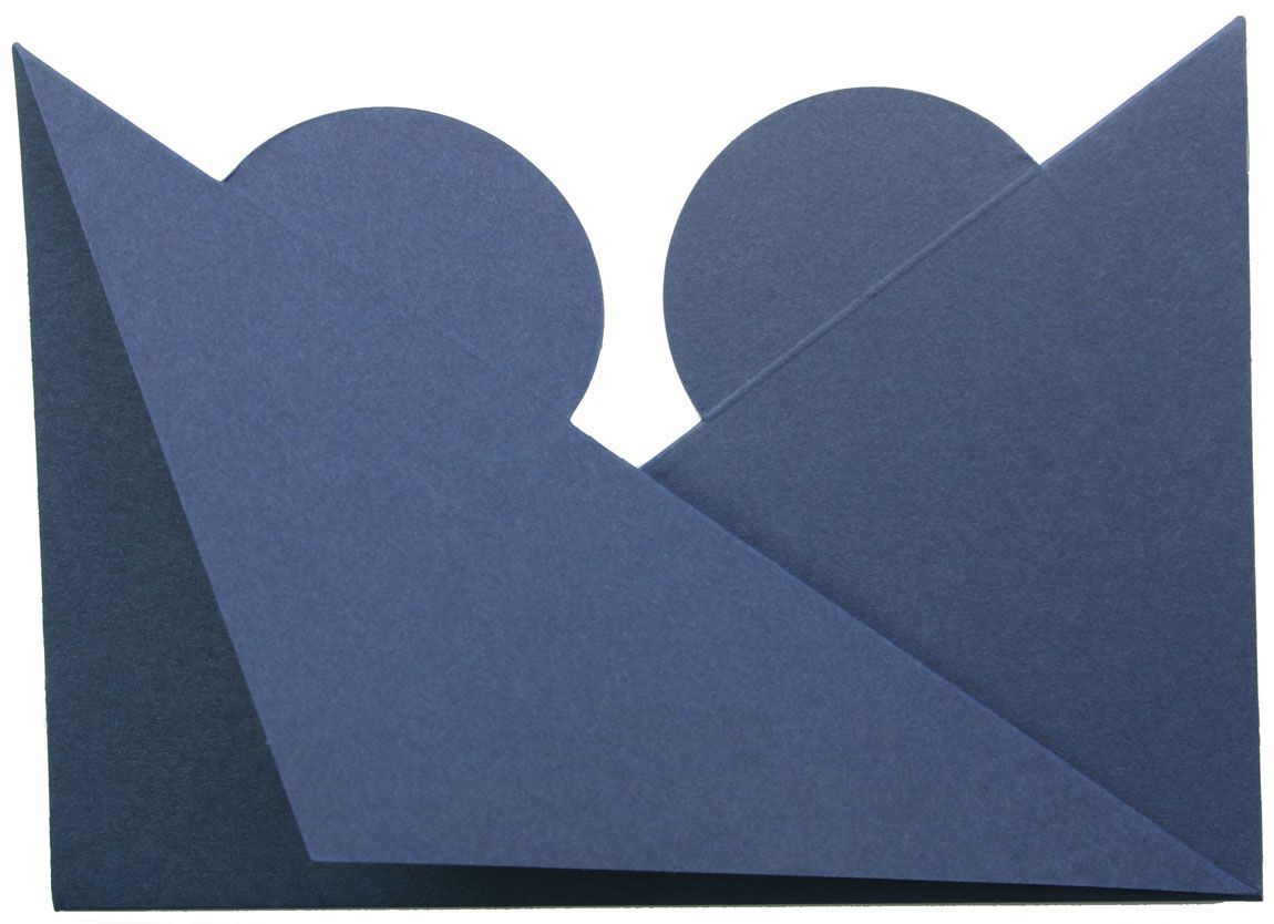 100 Neerzet Kaarten - Rondjes - Donker Blauw