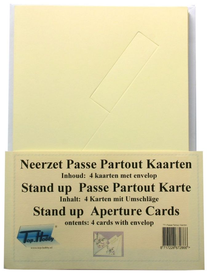 Square Stand Up Cartes Paquet - Crème