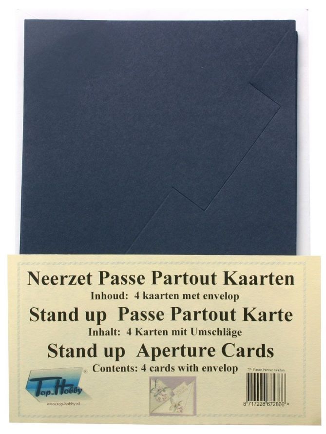 Square Stand Up Cartes Paquet - Bleu Foncé