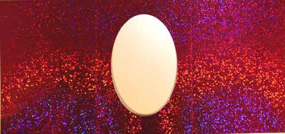 100 Oval - Passe Partout Karten - Holografisches Fuchsia