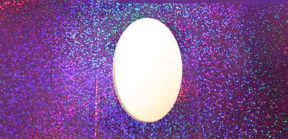 100 Oval - Passe Partout Karten - Holografisches Violett