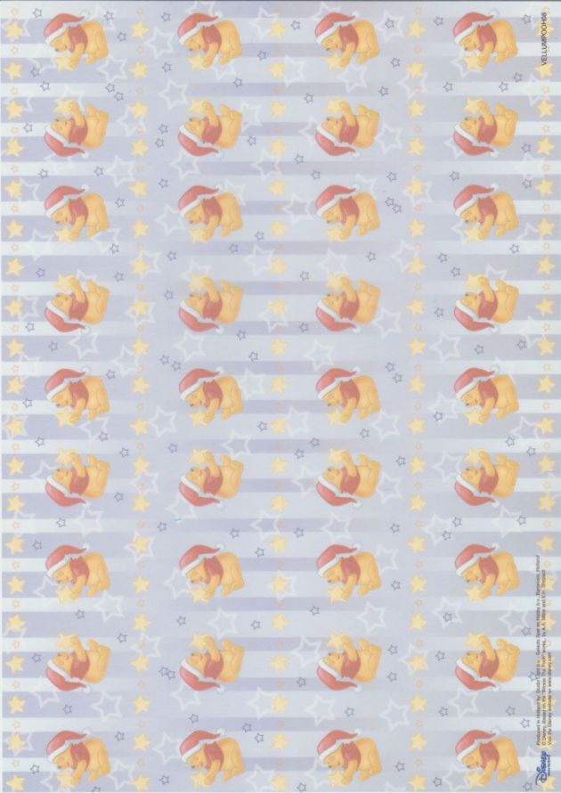 Winnie the Pooh - Vellum - A4 -  Weihnachten