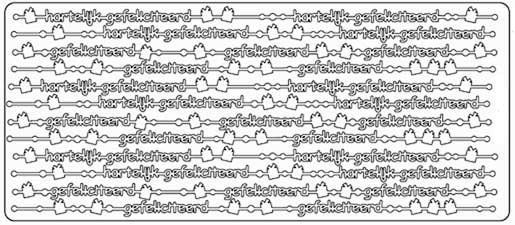 Hartelijk Gefeliciteerd Linies- Gold - Peel-Off Stickers