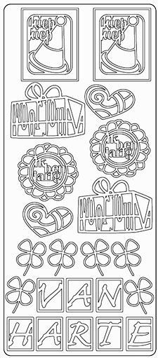 Hiep Hiep - Van Harte - Ik ben Jarig- Gold - Peel-Off Stickers