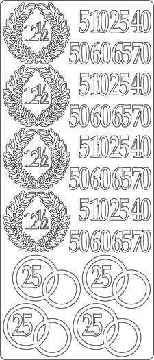 Jubileum - Peel-Off Stickervel - Multi