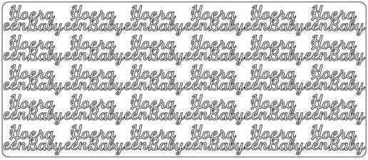 Hoera een Baby - Peel-Off Stickervel - Goud