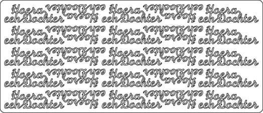 Hoera een Dochter - Peel-Off Stickervel - Multi