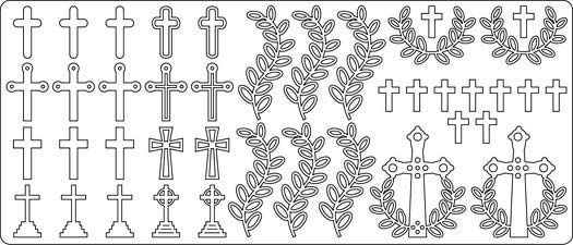 Kruisjes - Peel-Off Stickervel - Goud