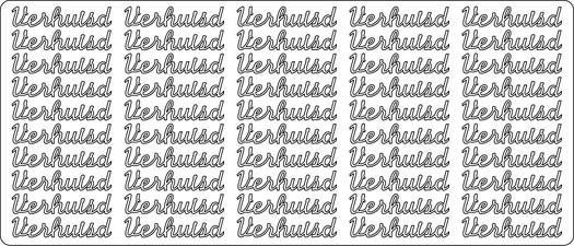 Verhuisd - Peel-Off Stickervel - Zilver