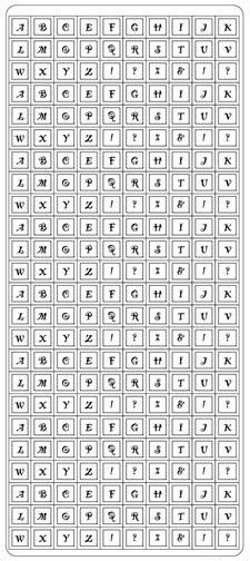 Gothique Lettre - Carré - Peel-Off Auto Collants - Argent